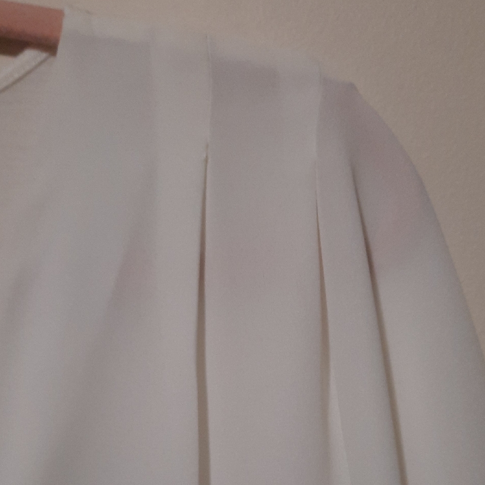 Express Ivory Button-Front Blouse - image 4